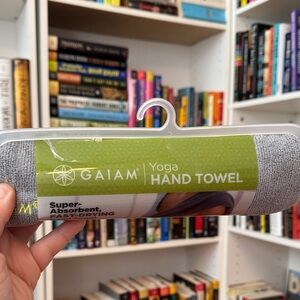 GAIAM Green and Gray Yoga Hand Towel